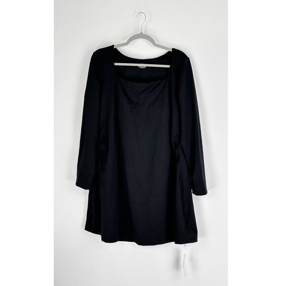 Maacie Maternity Long Sleeve Square Neck Tennis Golf Dresses Size 18 Black New - Picture 5 of 11